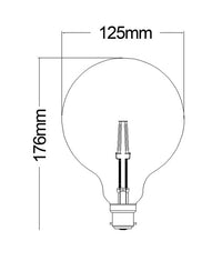 Thumbnail for G125 LED Filament Globes (6W)