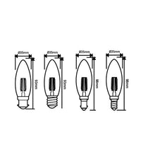 Thumbnail for Candle LED Filament Dimmable Globes Clear Diffuser (4W)