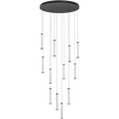 Charm Black with Black Cord 120W 12 Light CCT LED Cluster Pendant