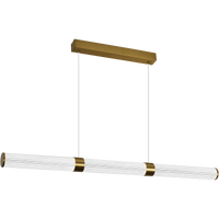Thumbnail for Charm Brass with Clear cord 45W CCT 1500mm Linear LED Pendant