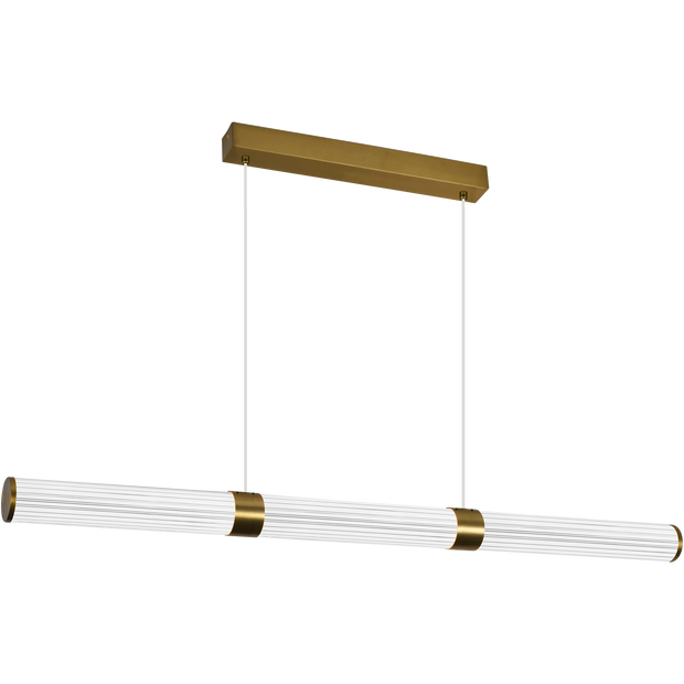 Charm Brass with Clear cord 45W CCT 1500mm Linear LED Pendant
