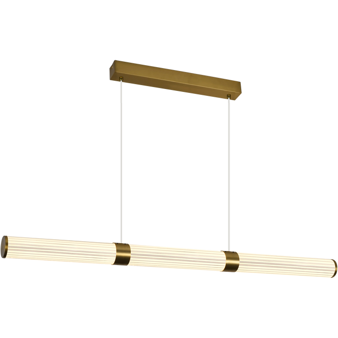 Charm Brass with Clear cord 45W CCT 1500mm Linear LED Pendant