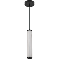 Thumbnail for Charm Black with Black Cord 10W 1 Light CCT LED Pendant