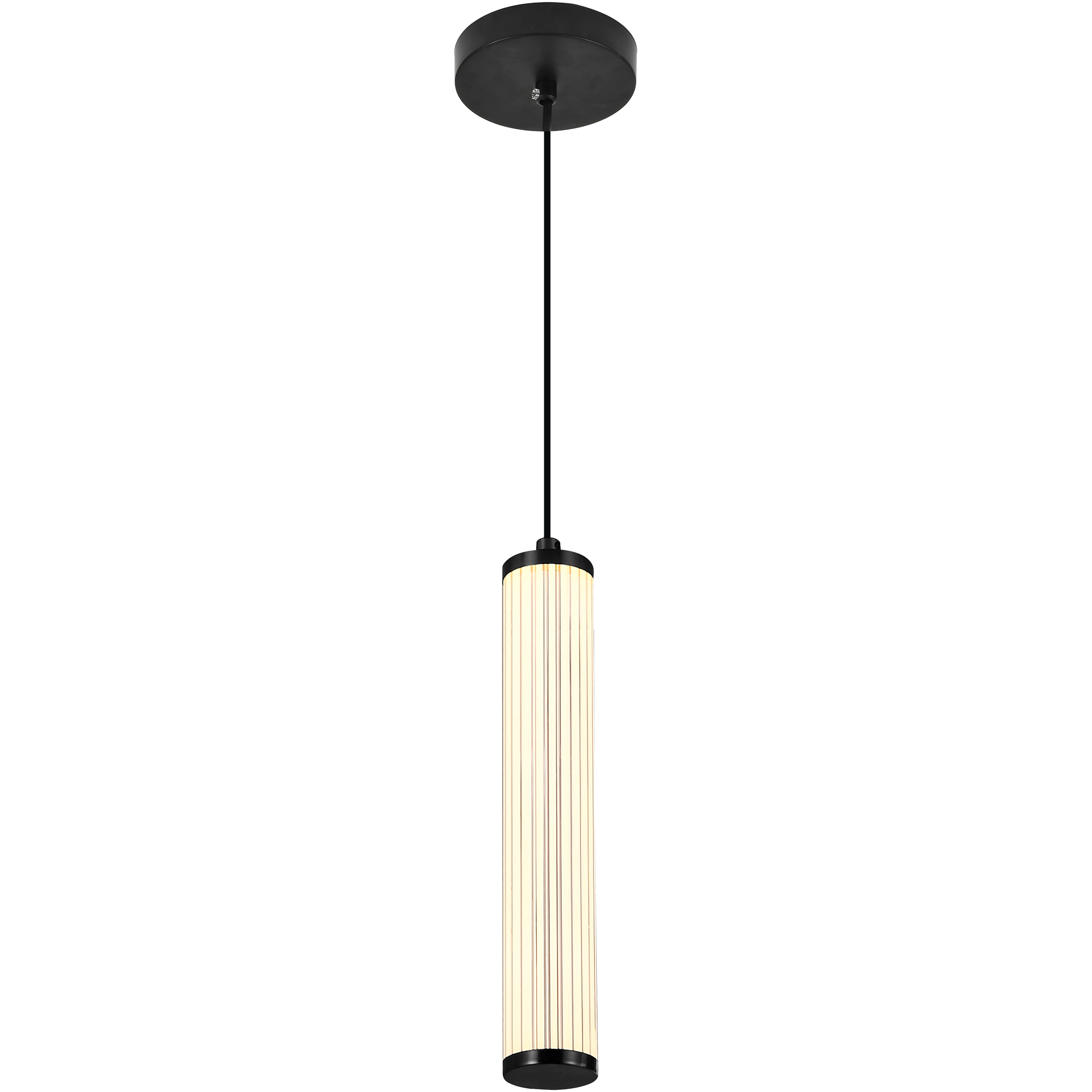 Charm Black with Black Cord 10W 1 Light CCT LED Pendant