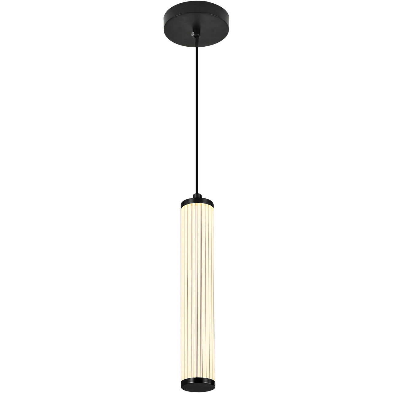 Charm Black with Black Cord 10W 1 Light CCT LED Pendant