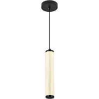 Thumbnail for Charm Black with Black Cord 10W 1 Light CCT LED Pendant