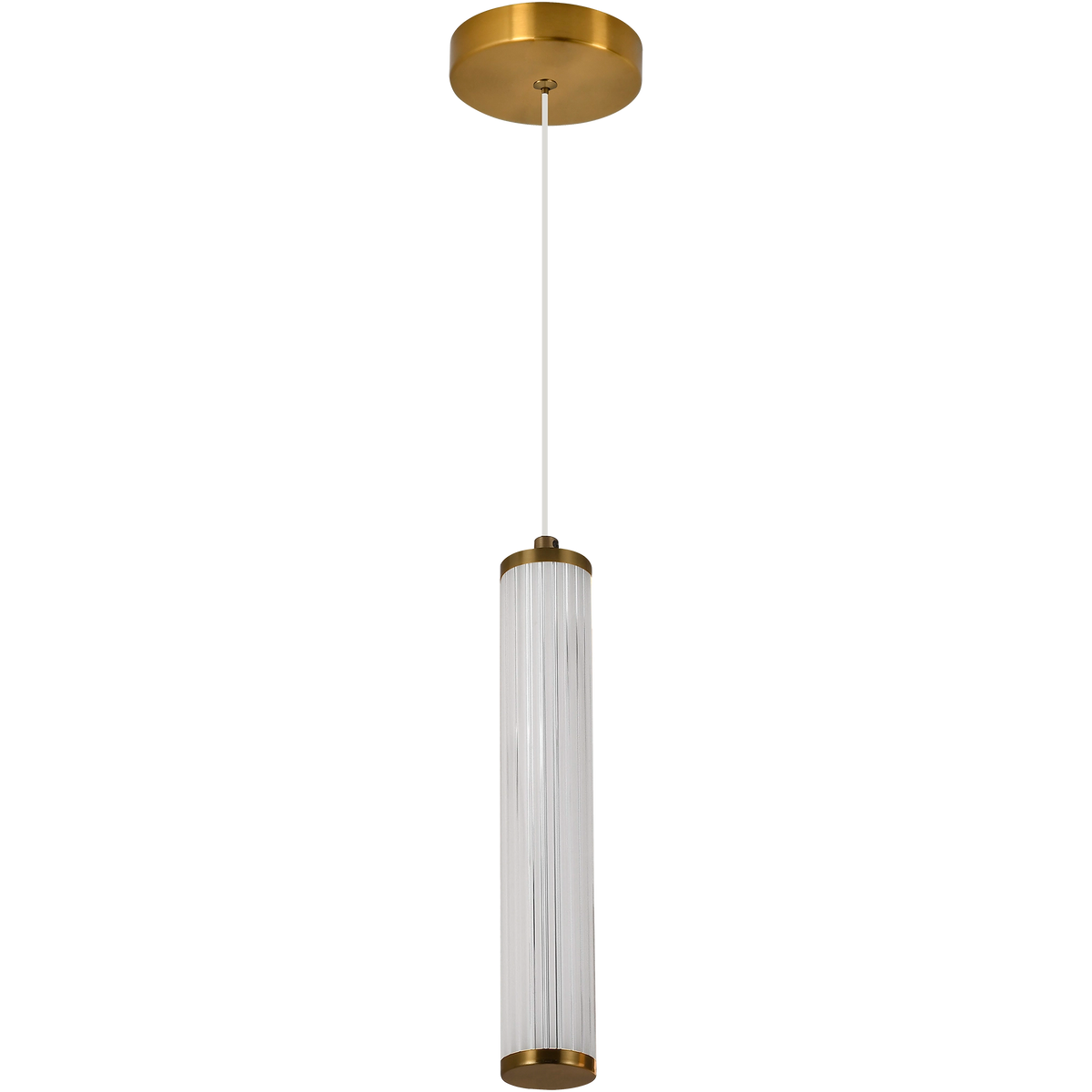 Charm Brass with Clear Cord 10W 1 Light CCT LED Pendant