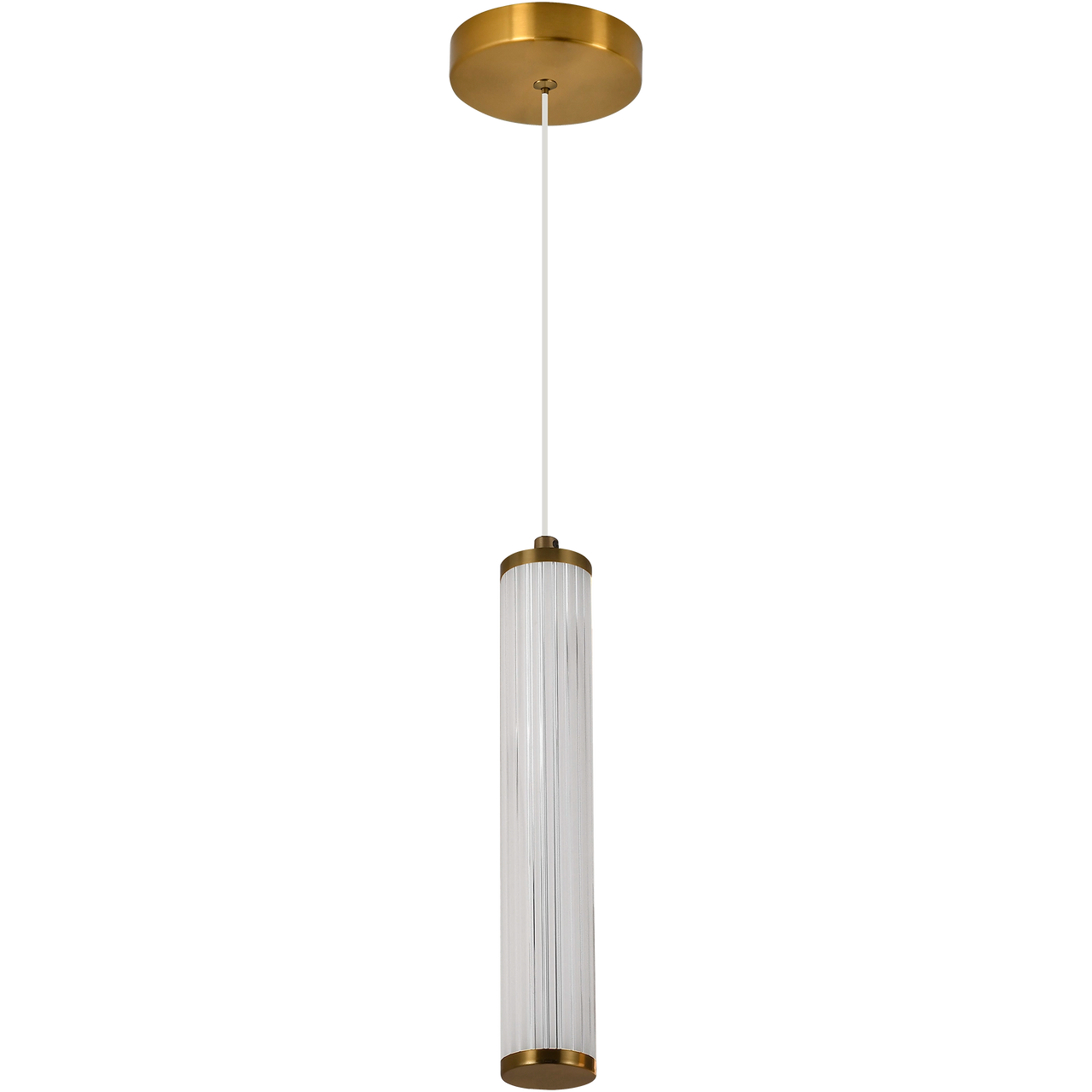 Charm Brass with Clear Cord 10W 1 Light CCT LED Pendant