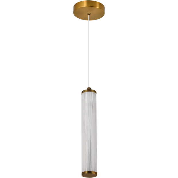 Charm Brass with Clear Cord 10W 1 Light CCT LED Pendant
