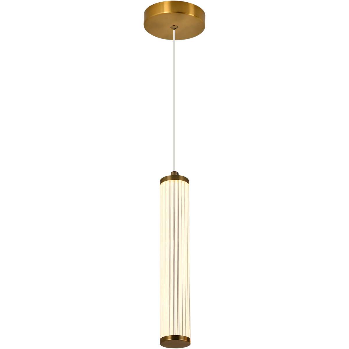 Charm Brass with Clear Cord 10W 1 Light CCT LED Pendant