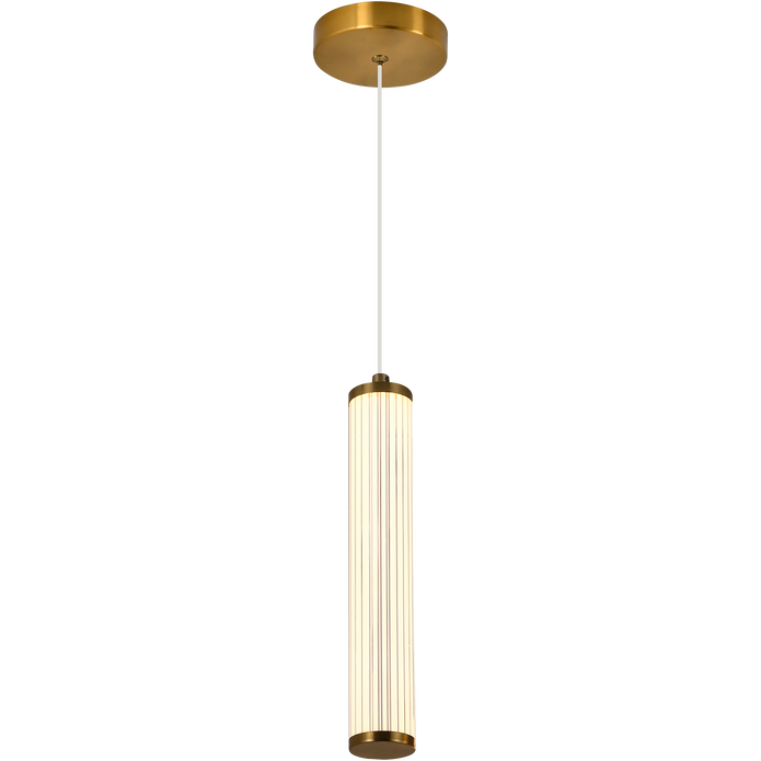 Charm Brass with Clear Cord 10W 1 Light CCT LED Pendant