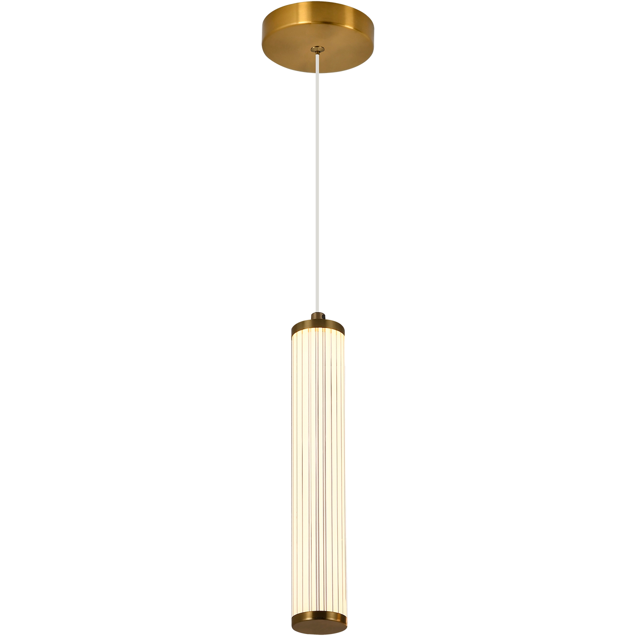 Charm Brass with Clear Cord 10W 1 Light CCT LED Pendant