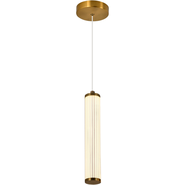 Charm Brass with Clear Cord 10W 1 Light CCT LED Pendant