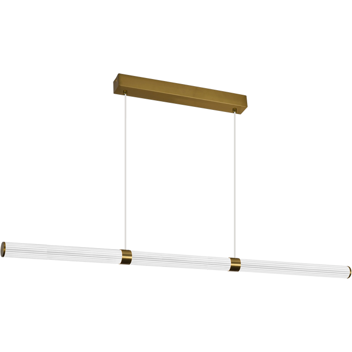 Charm Brass with Clear cord 60W CCT 2000mm Linear LED Pendant
