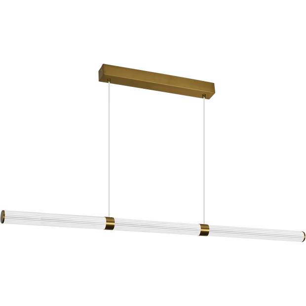 Charm Brass with Clear cord 60W CCT 2000mm Linear LED Pendant