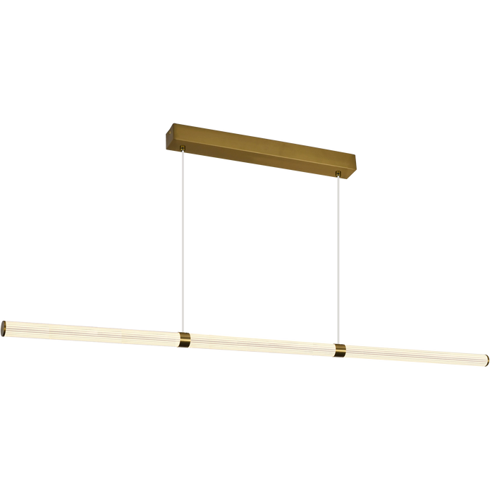 Charm Brass with Clear cord 75W CCT 2500mm Linear LED Pendant