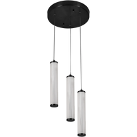 Thumbnail for Charm Black with Black Cord 30W 3 Light CCT LED Cluster Pendant