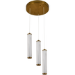 Charm Brass with Clear Cord 30W 3 Light CCT LED Cluster Pendant