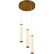 Charm Brass with Clear Cord 30W 3 Light CCT LED Cluster Pendant