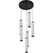 Charm Black with Black Cord 60W 6 Light CCT LED Cluster Pendant