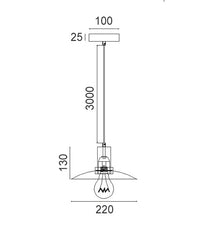 Thumbnail for CHAPEAU: Interior Glass Coolie Small Pendant Lights