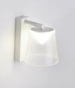 CHESTER: City Series LED Wall White 1 Switch Clear PS Shade Wall Lights