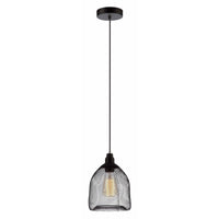 Thumbnail for Cheveux 1 Light Bird Cage Shaped Pendant Light in Black Mesh