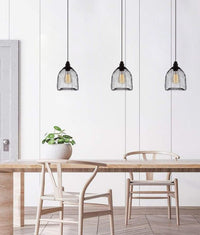 Thumbnail for CHEVEUX: Industrial Black Mesh Bird Cage Pendant Light