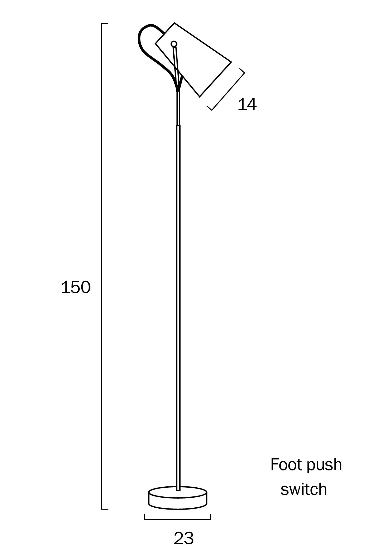 Cheviot Grey & Nickel Floor Lamp