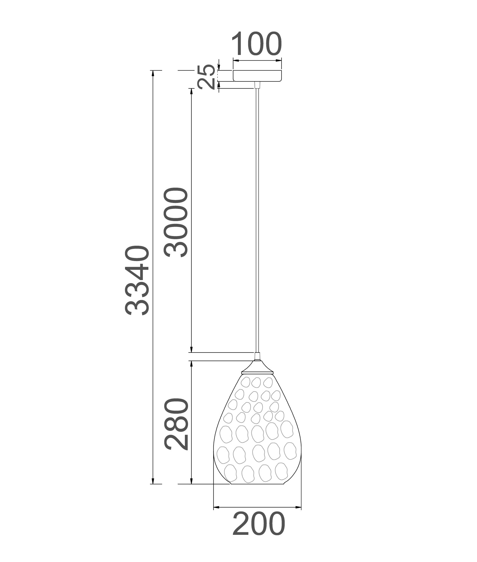 CHUVA: Smokey Black Mirror Finish Glass with Rain Drop Effect Oval Pendant Light