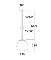 Thumbnail for CIOTOLA: Interior Tipped Small Dome Frosted Glass Pendant Lights