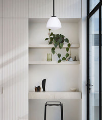 Thumbnail for CIOTOLA: Interior Tipped Medium Dome Frosted Glass Pendant Lights