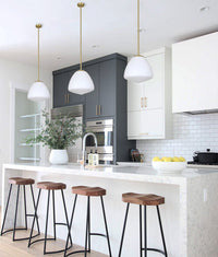 Thumbnail for CIOTOLA: Interior Tipped Medium Dome Frosted Glass Pendant Lights