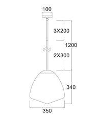 Thumbnail for CIOTOLA: Interior Tipped Large Dome Frosted Glass Pendant Lights