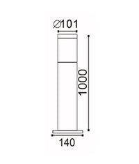 Thumbnail for ELANORA: E27 Surface Mounted Black Bollard Lights IP44