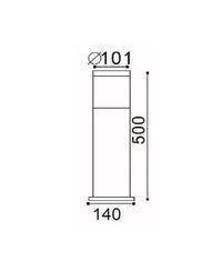 Thumbnail for ELANORA: E27 Surface Mounted Black Bollard Lights IP44