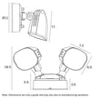 Clarion Black 2 x 10W 3CCT IP54 Exterior Spot Light