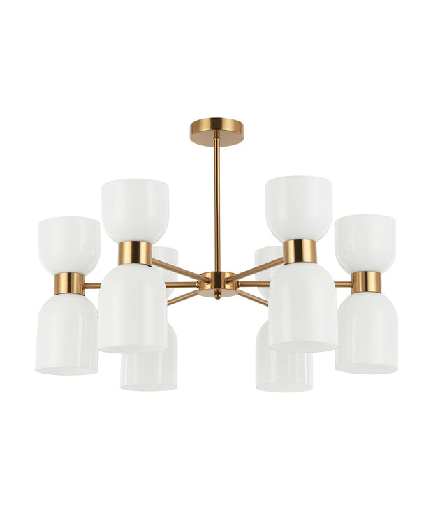 CLESSIDRA:  Interior Mirror Finish Smokey Black / Opal Glass Ellipse x12 Round Base Pendant Lights