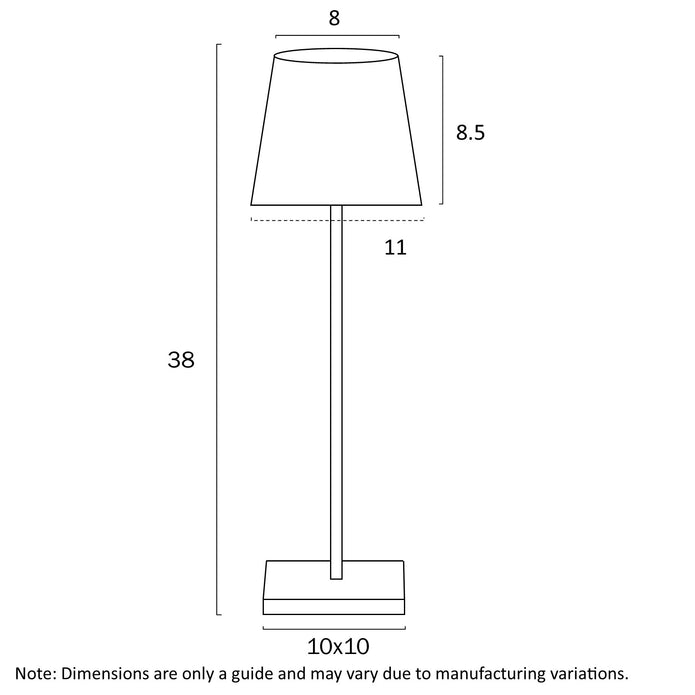 Clio 3W 3000K Rechargeable Table Lamp in 5 Colours