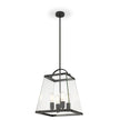 Colair Brass or Black 4 Light Solid Brass Pendant