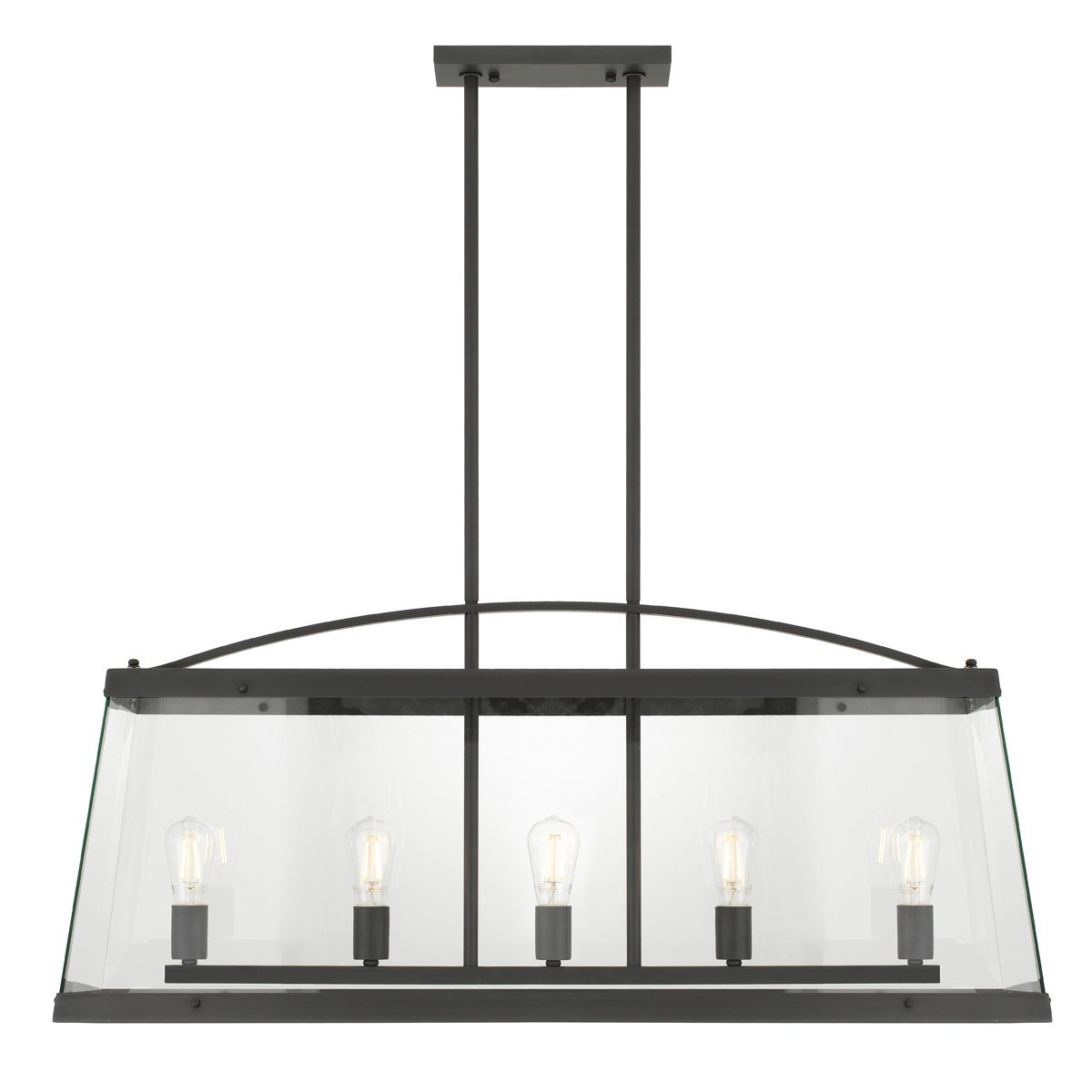 Colair 5 Light Black Solid Brass Pendant Light