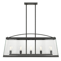 Thumbnail for Colair 5 Light Black Solid Brass Pendant Light