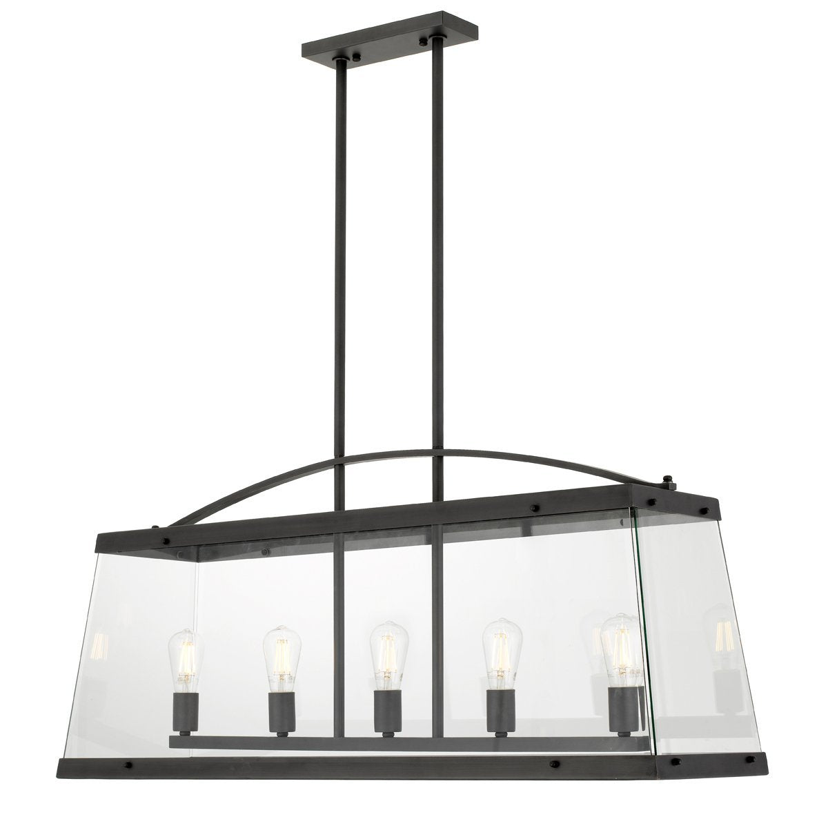 Colair 5 Light Black Solid Brass Pendant Light