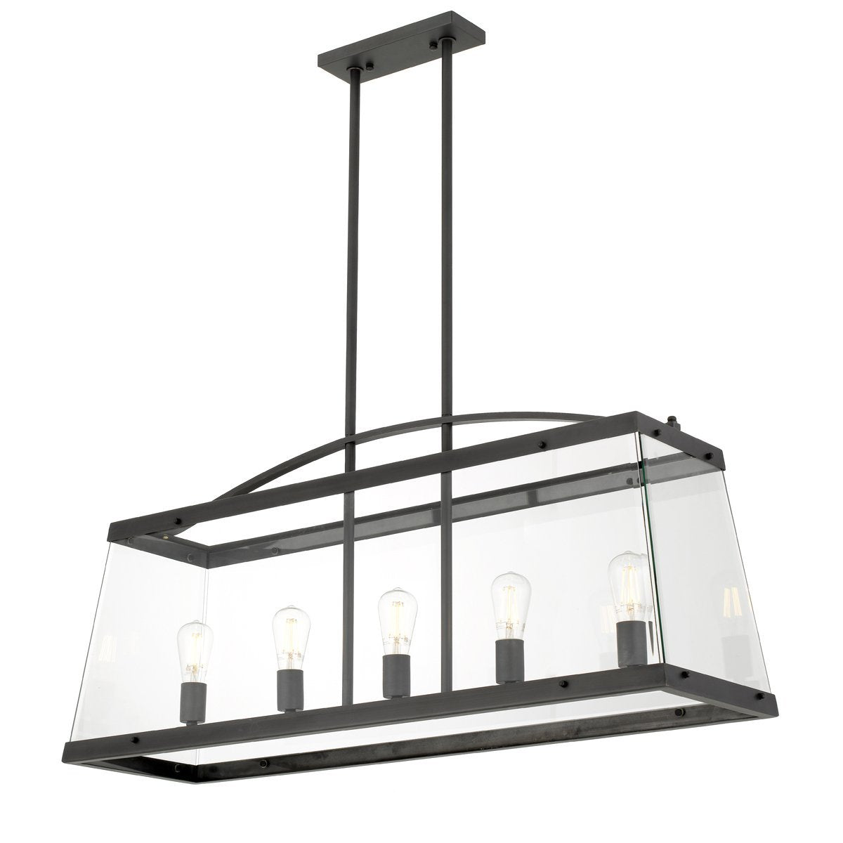 Colair 5 Light Black Solid Brass Pendant Light