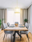 Colair Brass or Black 4 Light Solid Brass Pendant
