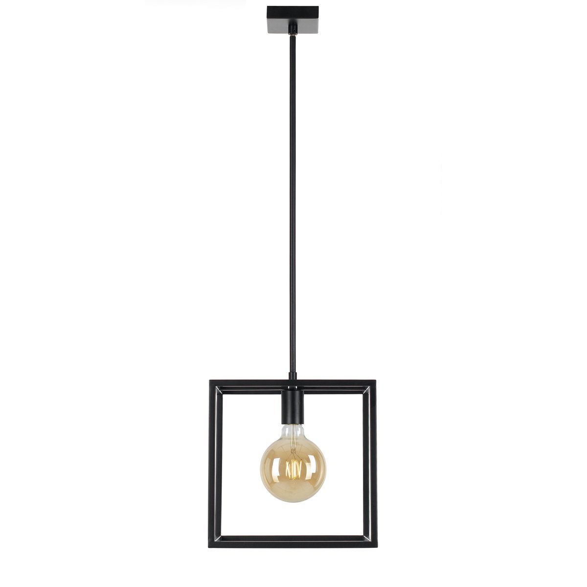 Collins 1 Light Pendant Light in Matt Black