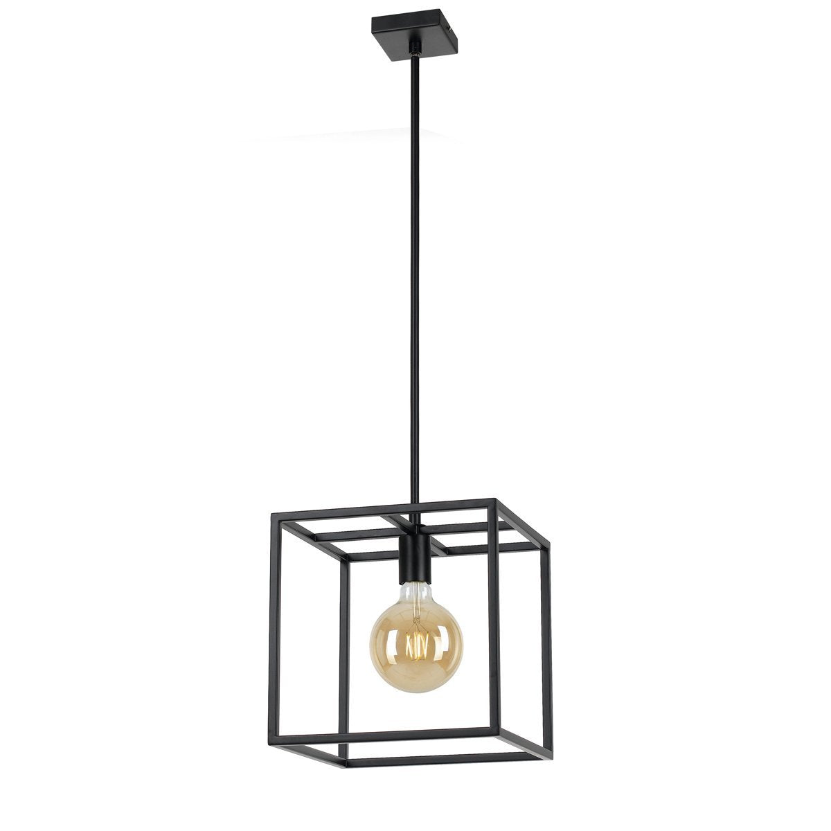 Collins 1 Light Pendant Light in Matt Black