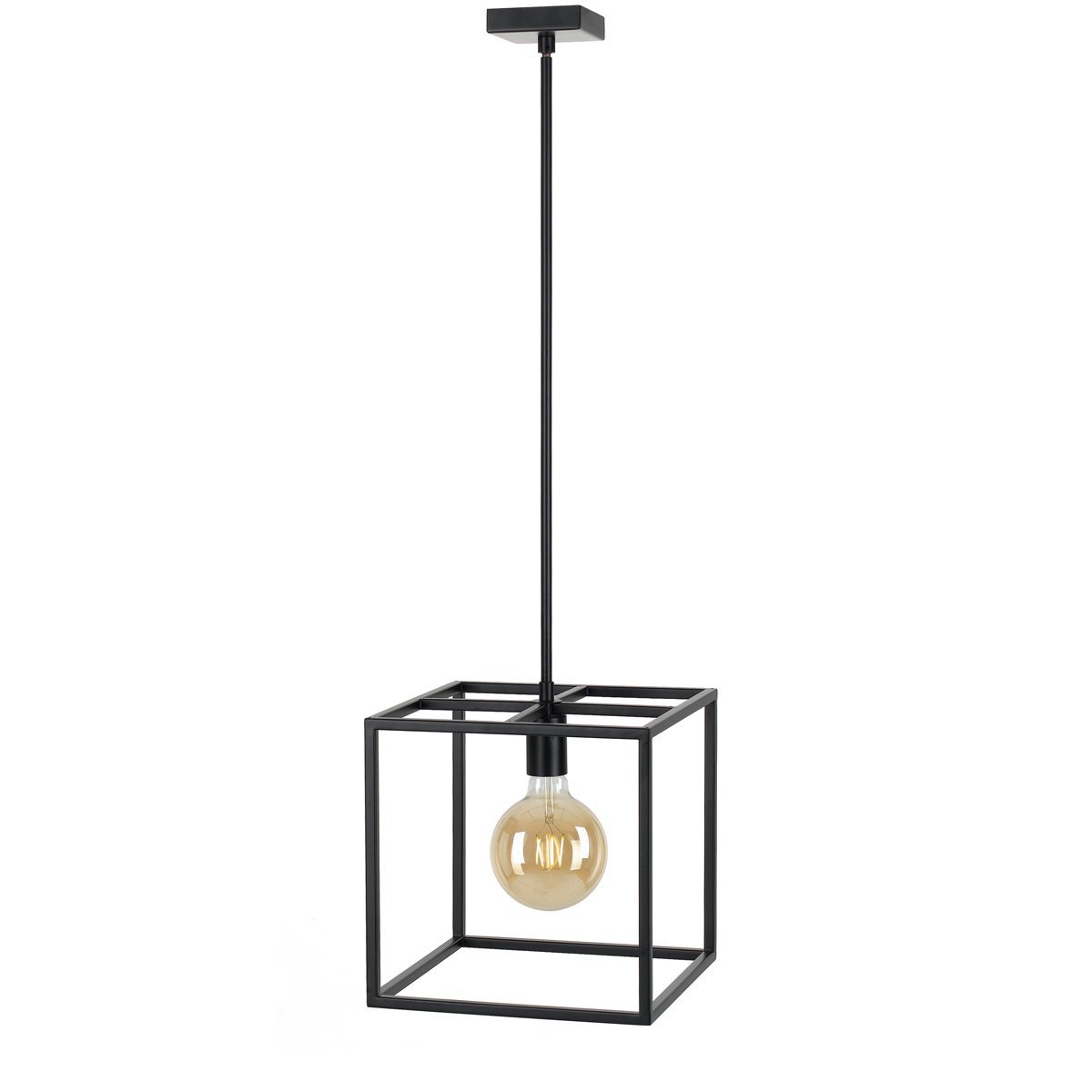 Collins 1 Light Pendant Light in Matt Black