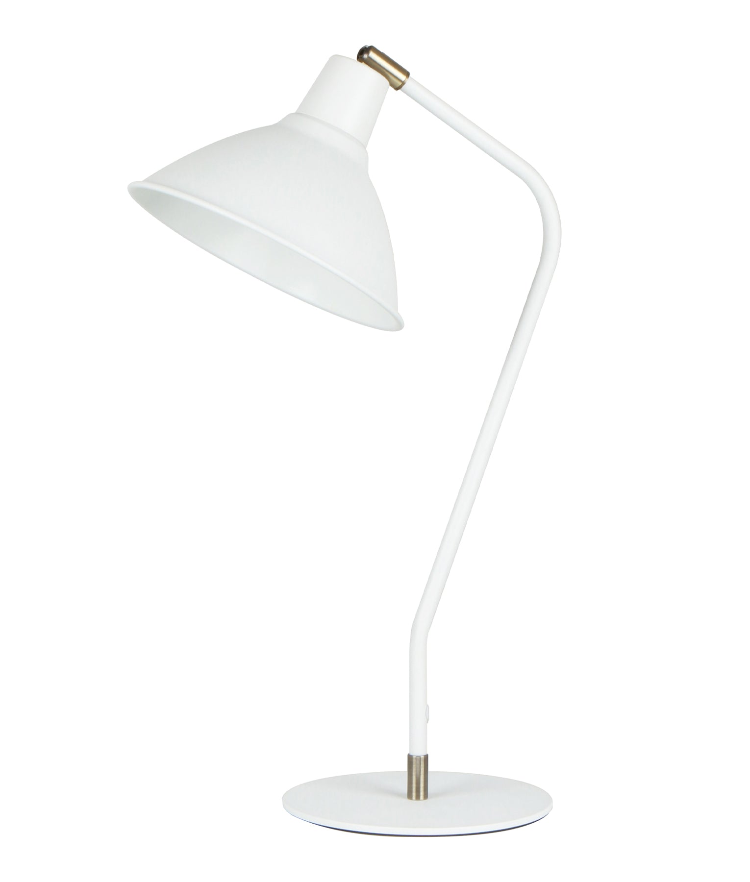 COLLO:  Cone Shade with Antique Brass Highlight Table Lamps