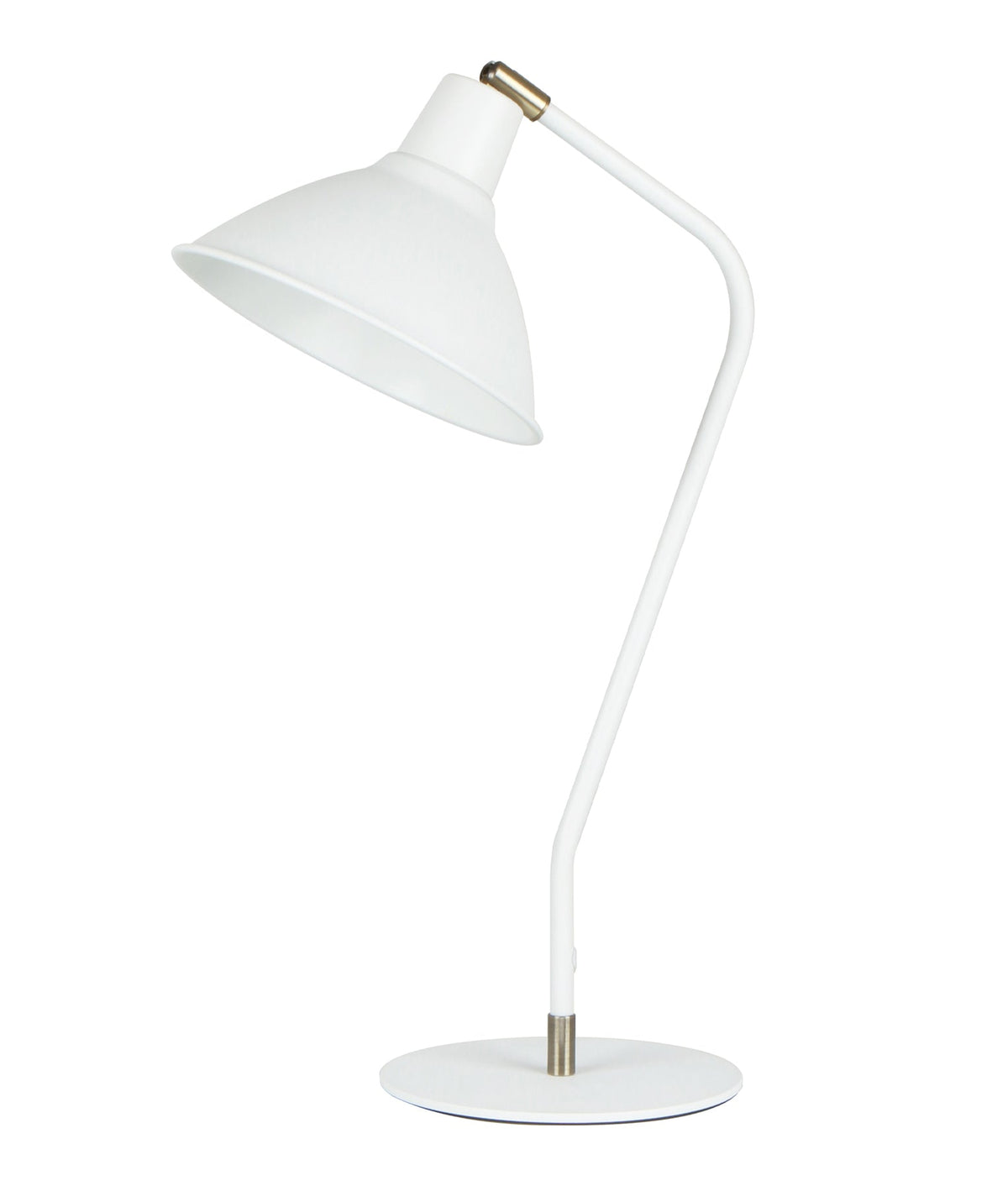 COLLO:  Cone Shade with Antique Brass Highlight Table Lamps